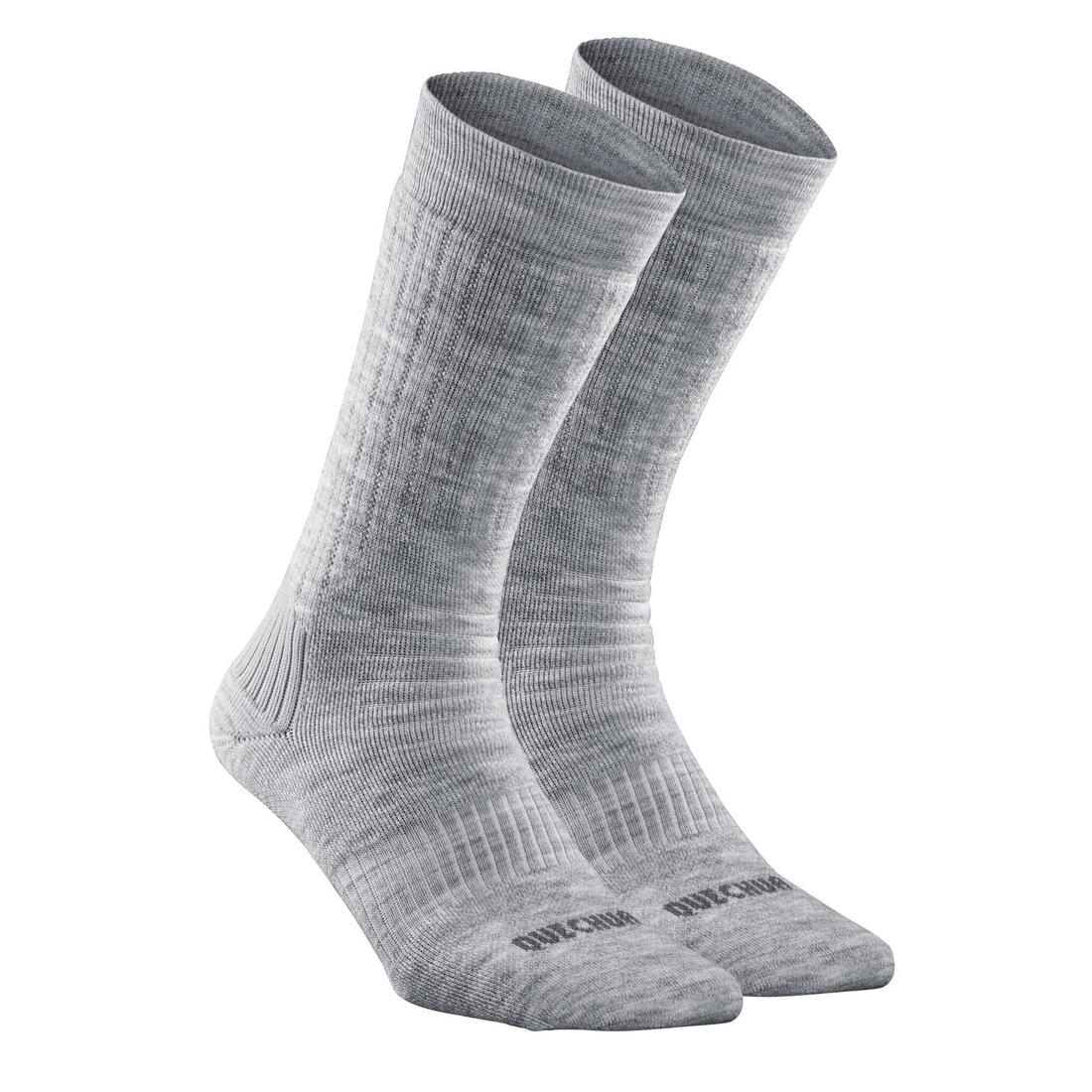 Warm hiking socks (2 pairs) for adults, Hike 100 Mid — تصویر 3