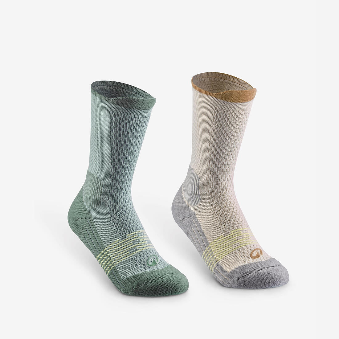 Kids’ High-leg Hiking Socks Hike 500 (2 Pairs) Size Jr 10 to Sr 6 — تصویر 1