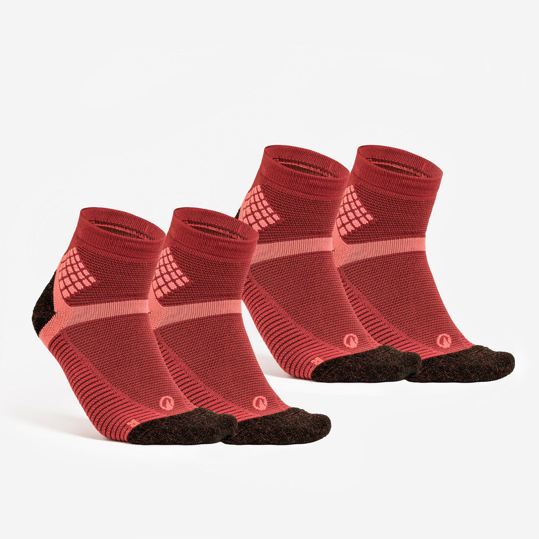 Adult mid-height hiking socks (2 pairs) Hike 500 — تصویر 2