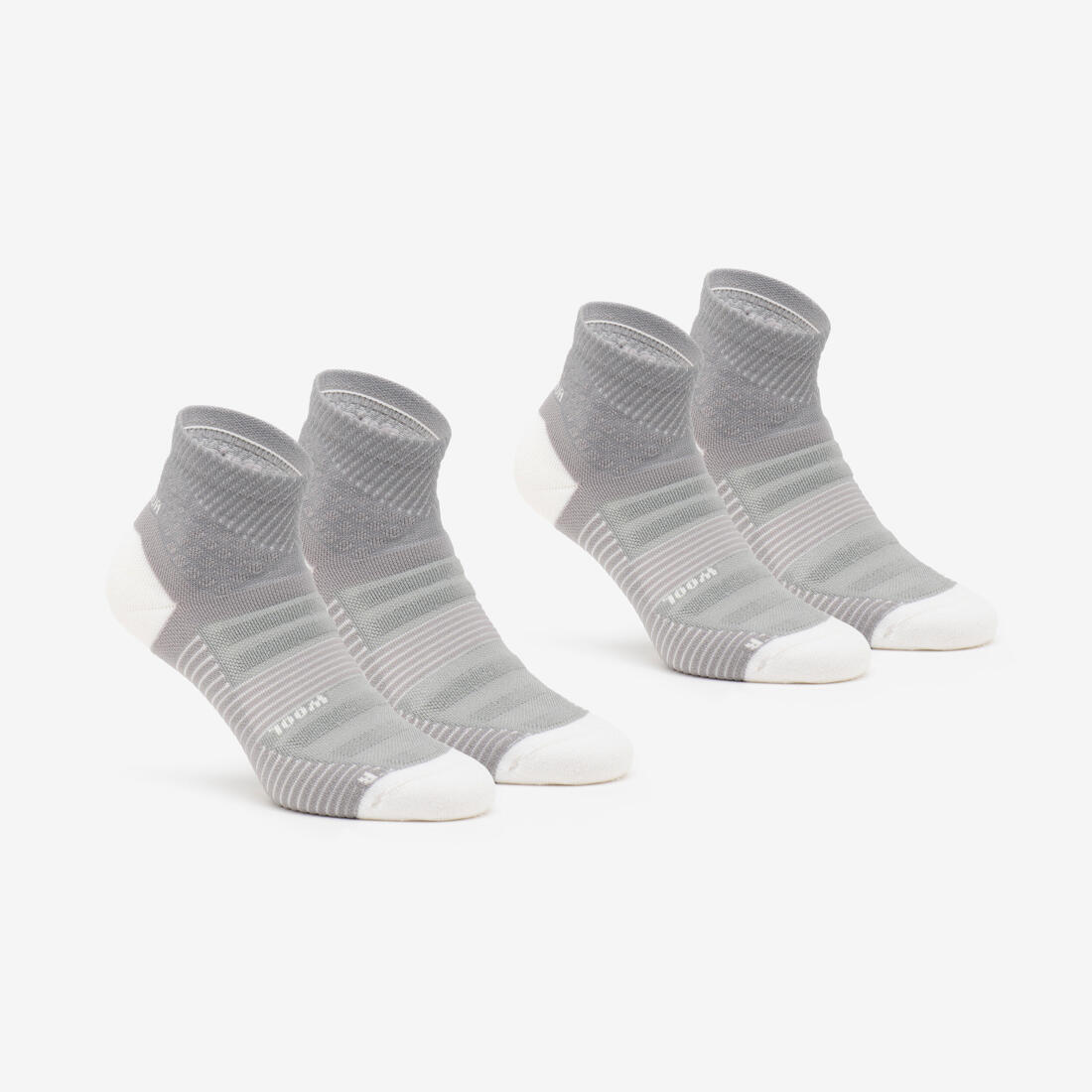 Adults’ mid-length wool hiking socks (2 pairs), Hike 900 — تصویر 1