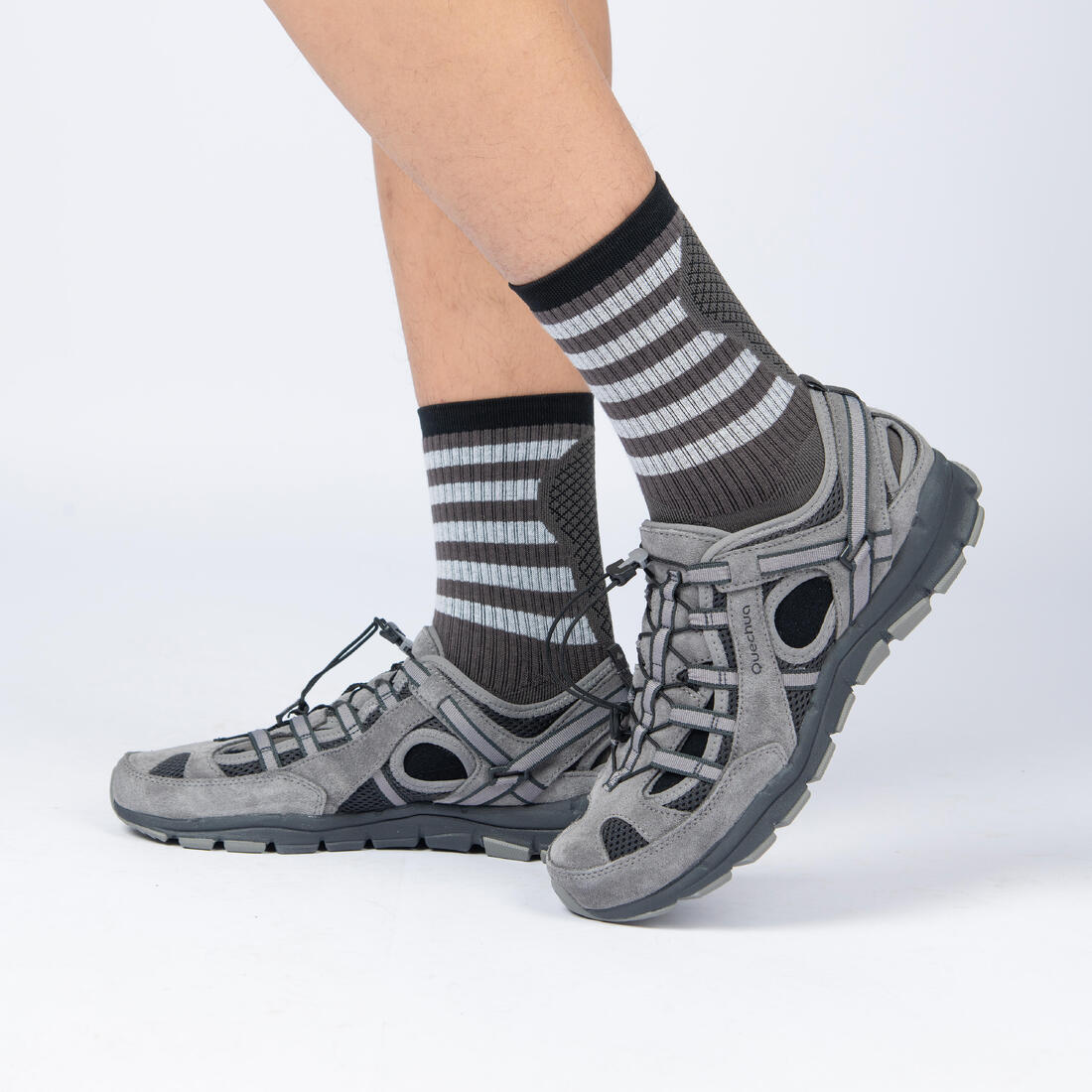 Men’s Hiking Shandals, NH100 Fresh - Grey — تصویر 5