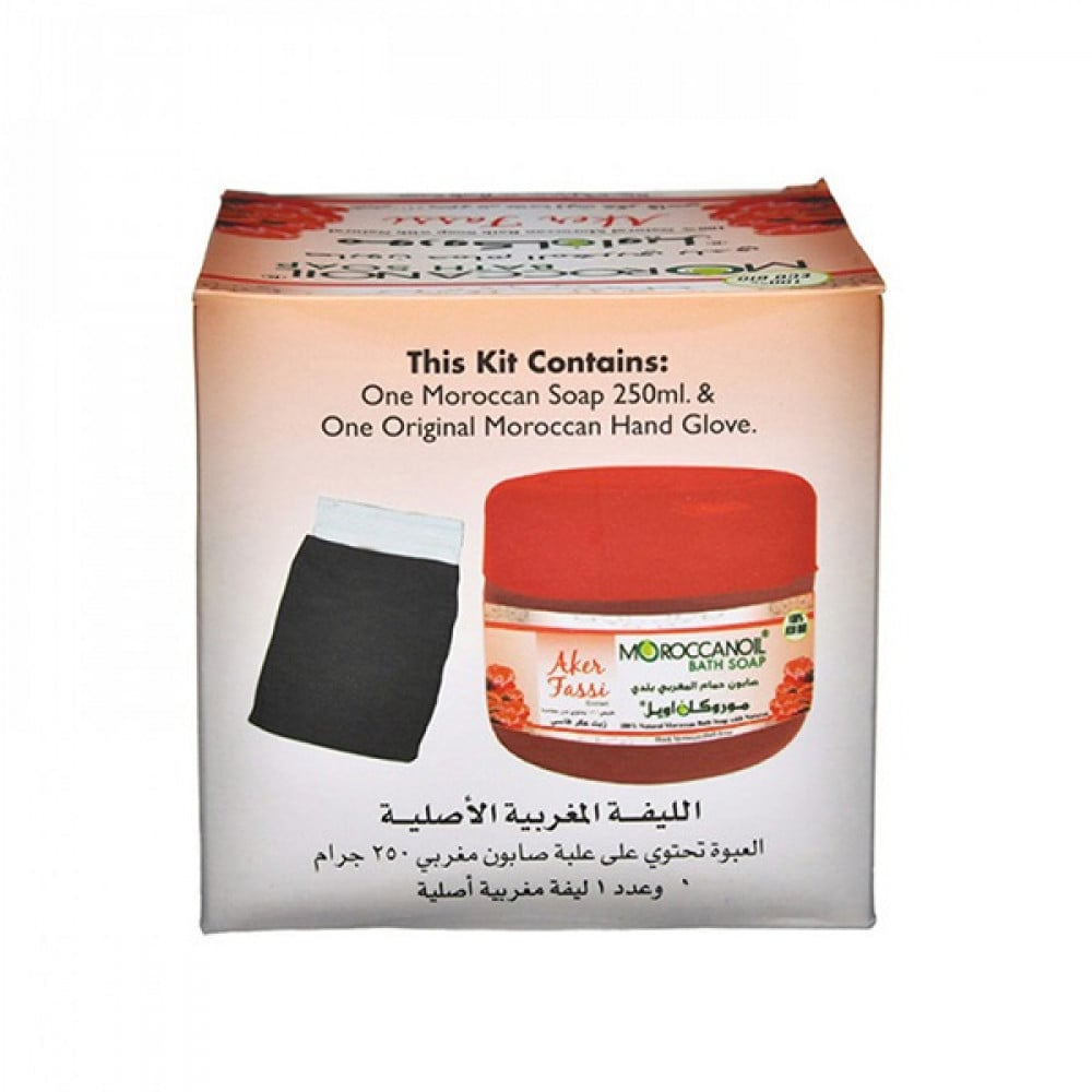 Moroccan Bath Soap Persian Aker 250ml + Loofah — تصویر 4