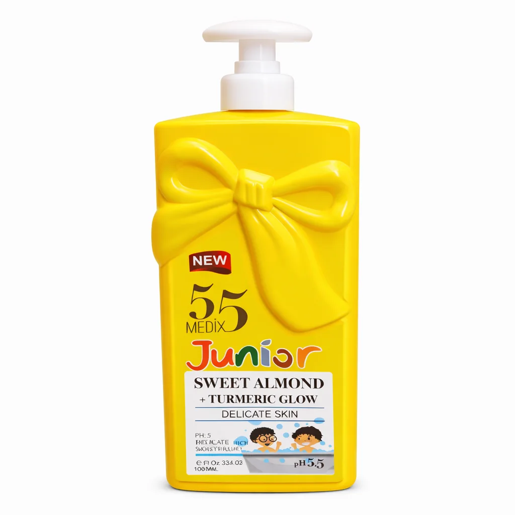 غسول جسم أطفال Medix 55 باللوز والكركم — تصویر 1