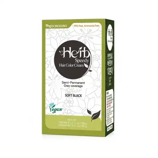 Herb Speedy Hair Color Cream Soft Black — تصویر 1