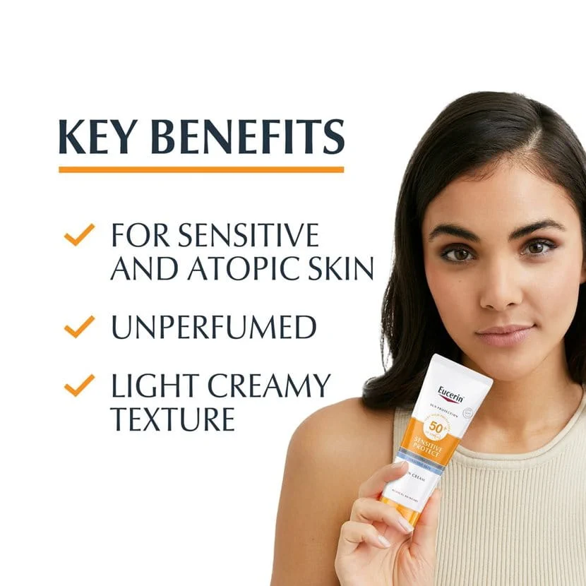 Eucerin Sun Sensitive Protect Cream SPF 50+ 50ml — تصویر 5