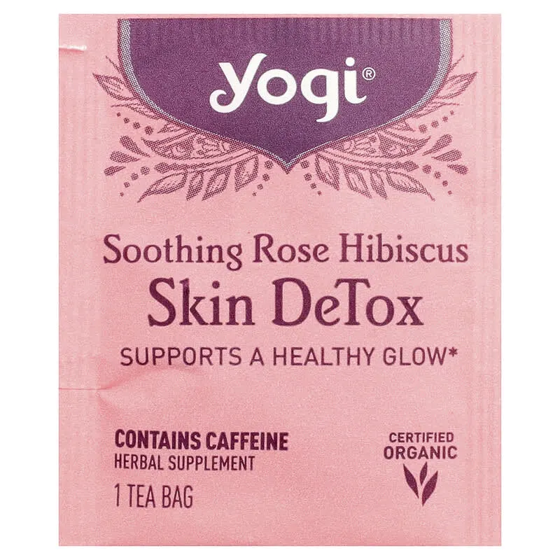 Yogi Tea Skin DeTox Rose Hibiscus 16 Bags — تصویر 3