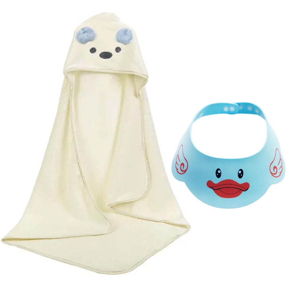Star Babies - Microfiber Hooded Towel With Shower Cap - Blue — تصویر 1