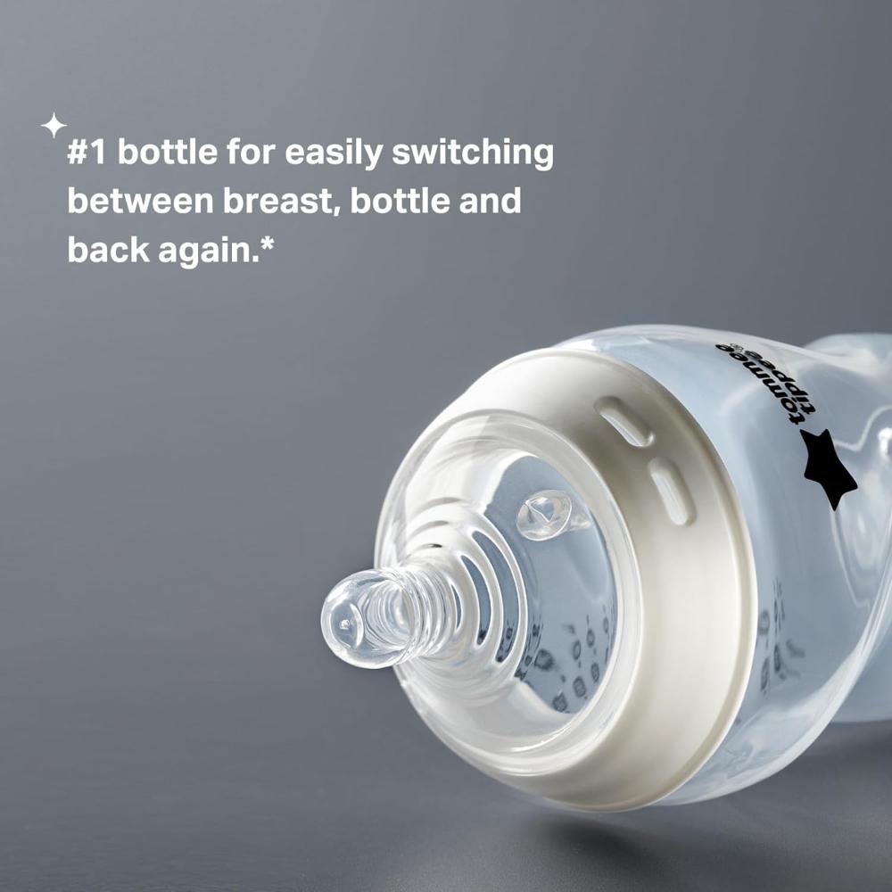Tommee Tippee Closer to Nature Feeding Bottle, 260mlx2-Clear — تصویر 4