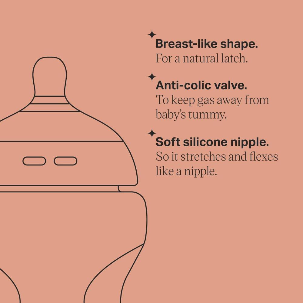 Tommee Tippee Closer to Nature Feeding Bottle, 260mlx2-Clear — تصویر 5
