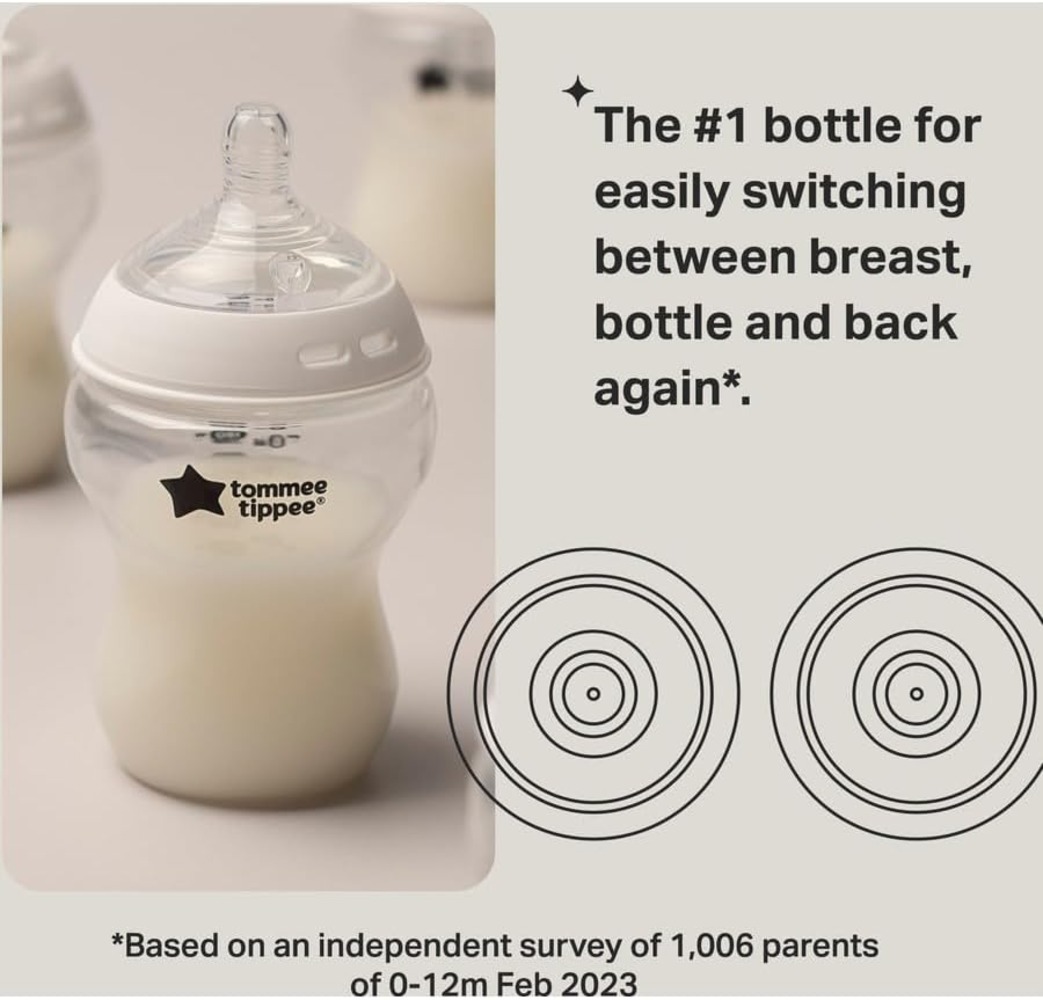 Tommee Tippee Closer to Nature Feeding Bottle 260mlx2 - Olie — تصویر 3
