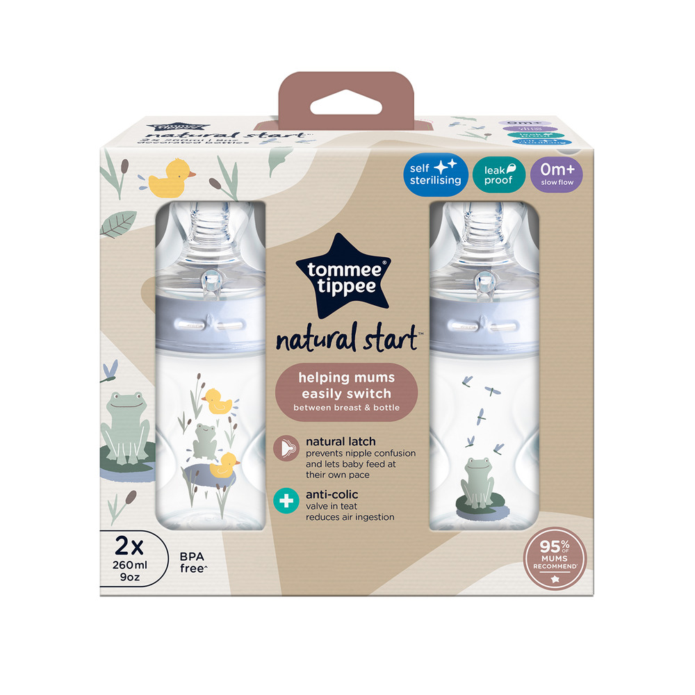 Tommee Tippee Closer to Nature Feeding Bottle 260mlx2 - Olie — تصویر 2