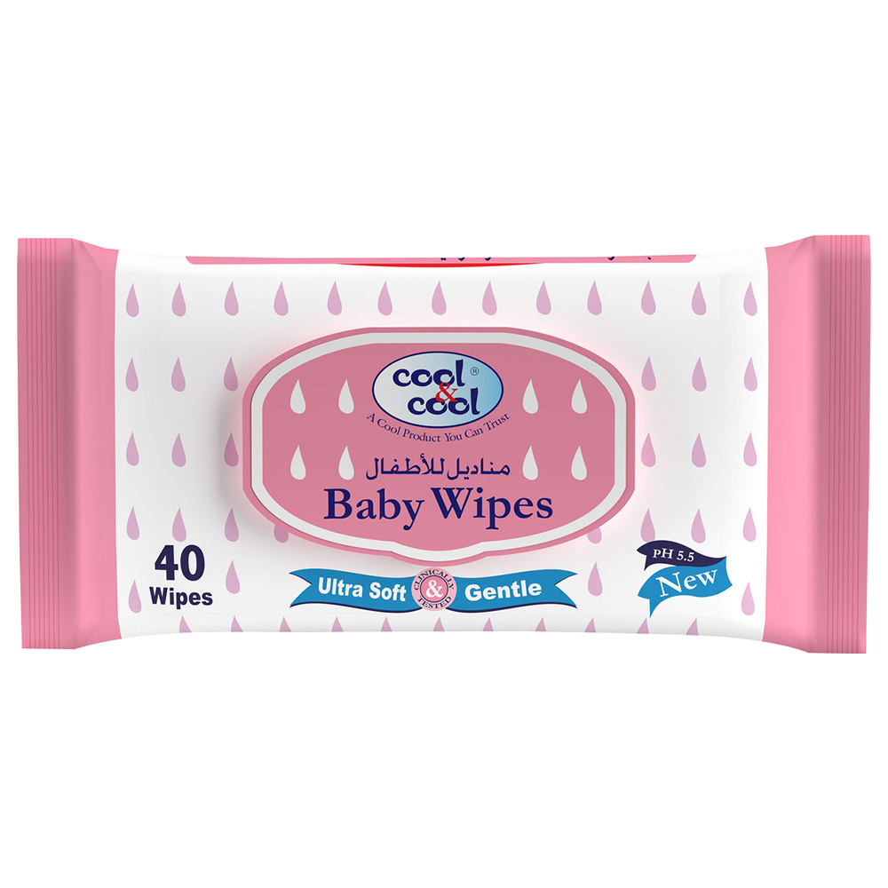 Cool & Cool Baby Wipes, 40 Wipes — تصویر 1
