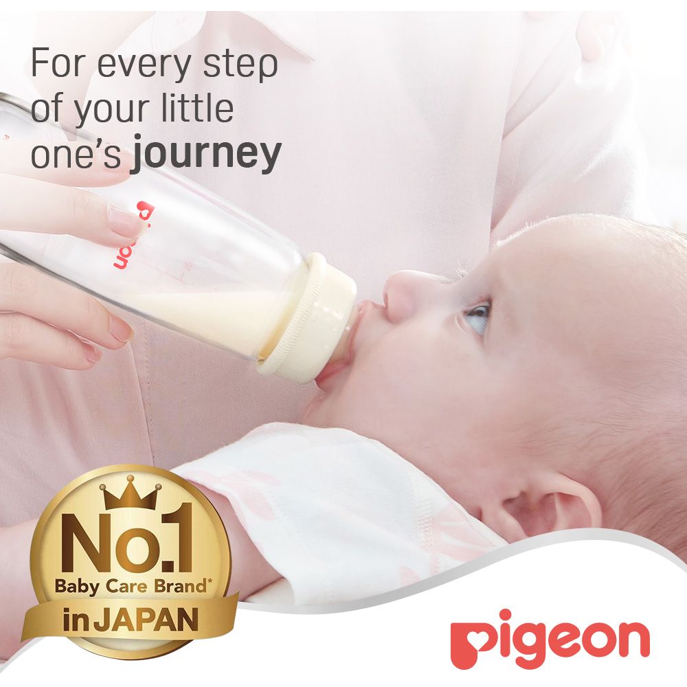 Pigeon - Glass Feeding Bottle K-8 240ml (Transparent Cap) — تصویر 2