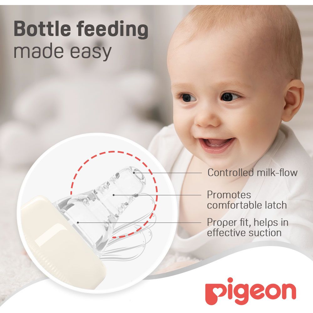 Pigeon - Glass Feeding Bottle K-6 200ml (Transparent Cap) — تصویر 3