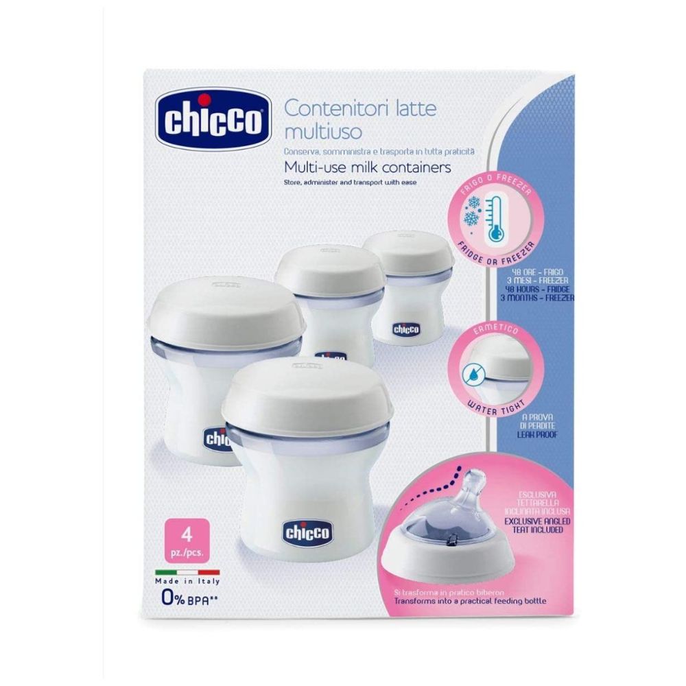 Chicco - Natural Feeling Milk Containers Set - 4 Pcs — تصویر 4