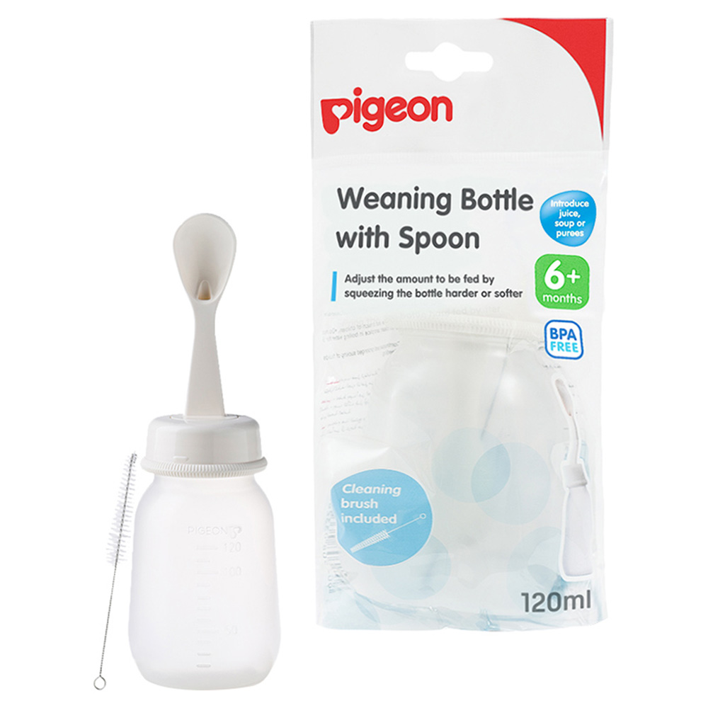 Pigeon - Weaning Bottle With Spoon 120ml — تصویر 2