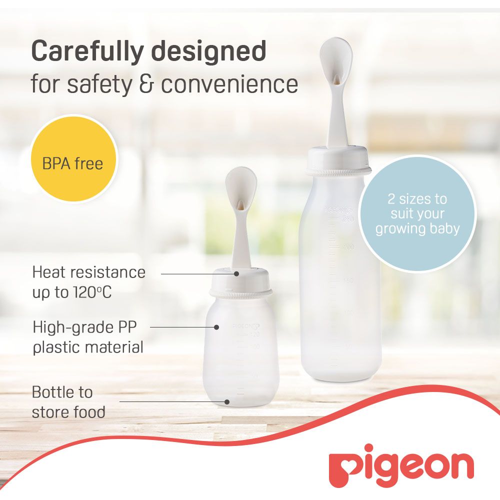 Pigeon - Weaning Bottle With Spoon 120ml — تصویر 6
